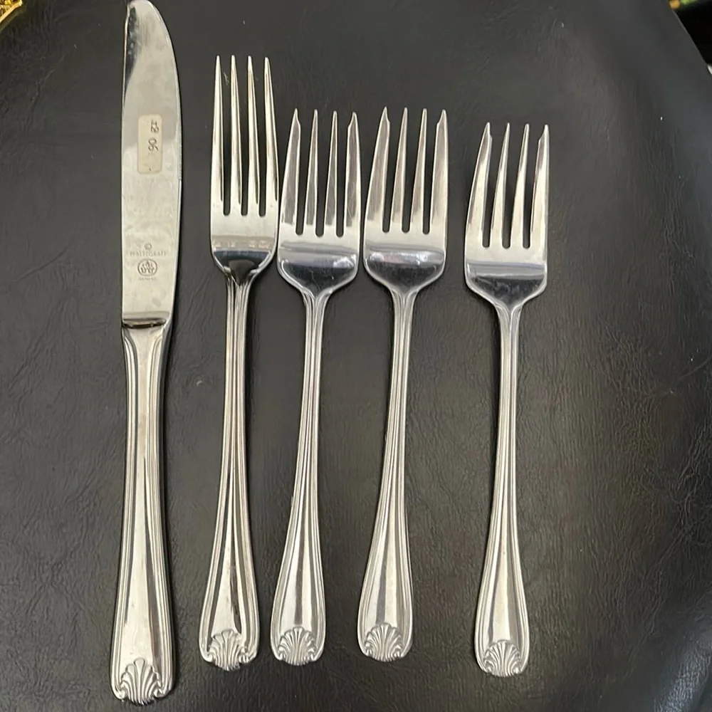 5 New Pfaltzgraff Sea Isle stainless steel Flatware pieces